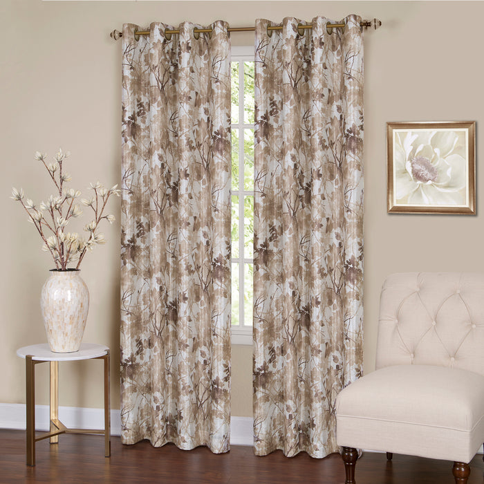 Tranquil Lined Grommet Blackout Window Curtain Panel, 98% Light Blocking, 50 inches Width, Machine Washable Polyester Fabric - Textiles & Soft Furnishings