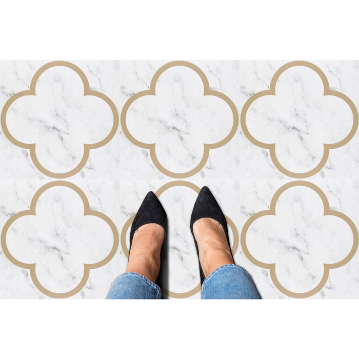 Retro Style 12x12 Self Adhesive Vinyl Floor Tile - 20 Tiles, 20 sqft - Van Cleef