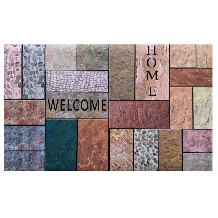 Outdoor Rubber Entrance Mat - Heavy-Duty, Anti-Skid Backing - 18x30 Welcome Rug - Welcome Home