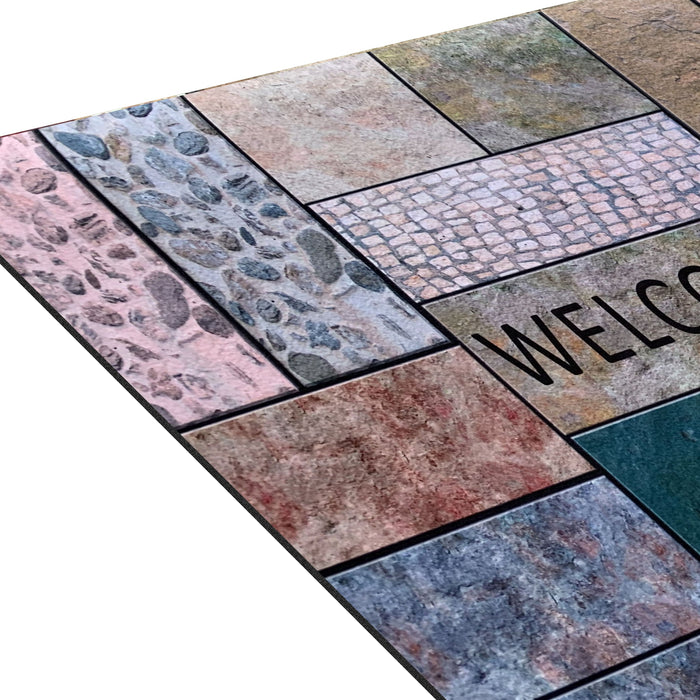 Outdoor Rubber Entrance Mat - Heavy-Duty, Anti-Skid Backing - 18x30 Welcome Rug - Welcome Home