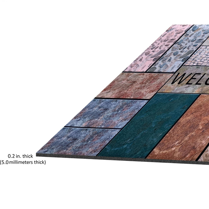 Outdoor Rubber Entrance Mat - Heavy-Duty, Anti-Skid Backing - 18x30 Welcome Rug - Welcome Home