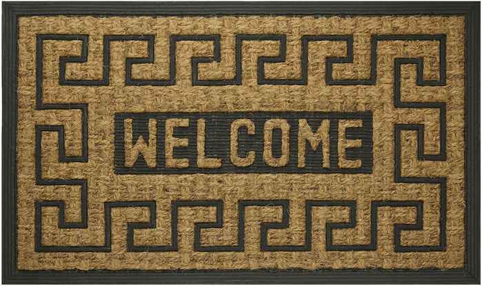 Coco Mat Daisy Doormat - 18x30, Durable, Eco-Friendly, Rubber Trim, Easy to Clean - Welcome Key