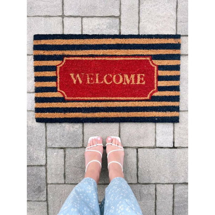 Dorothy Printed Coir Door Mat - Natural Coco Fibers - 18x30 - Heavy Duty Trap for Dirt and Moisture - Easy to Clean