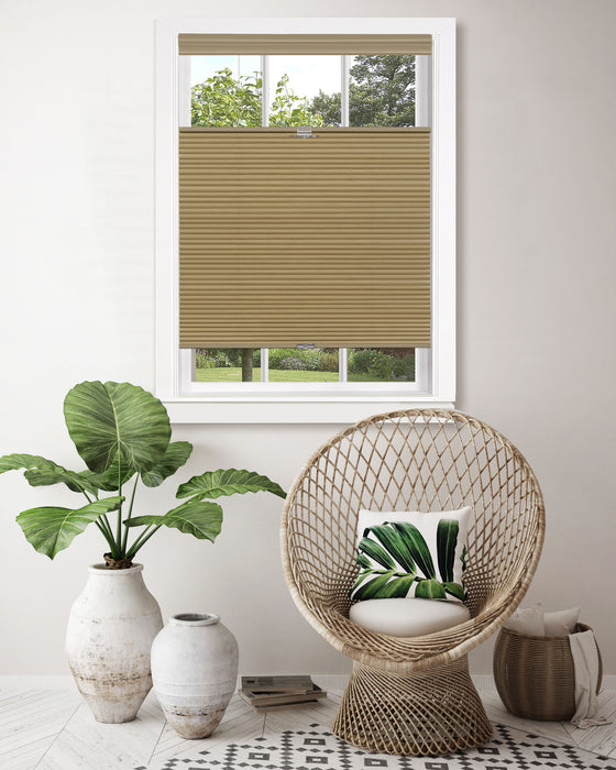 Cordless Honeycomb Cellular Shade - Wheat - 33x64