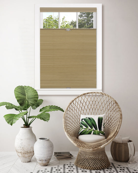 Cordless Honeycomb Cellular Shade - Wheat - 35x64