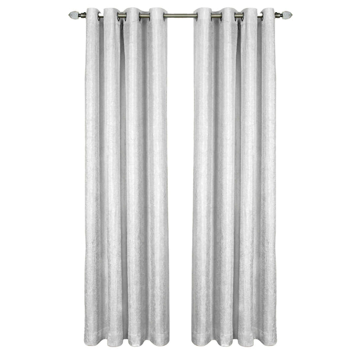 Taylor Lined Grommet Blackout Window Curtain Panel, 98% Light Blocking, 50 inches Width, Machine Washable Polyester Fabric - Textiles & Soft Furnishings - White - 50x63