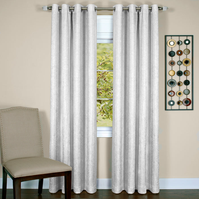 Taylor Lined Grommet Blackout Window Curtain Panel, 98% Light Blocking, 50 inches Width, Machine Washable Polyester Fabric - Textiles & Soft Furnishings - White - 50x63