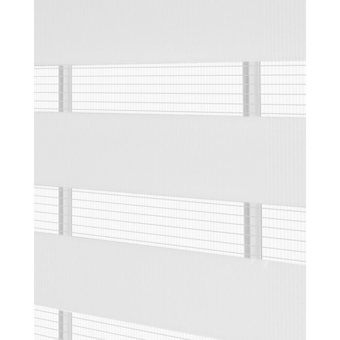 Cordless Celestial Sheer Double Layered Shade - Light Filtering & Adjustable Length - 72 Inches Length - Polyester - Easy Maintenance - White - 31x72