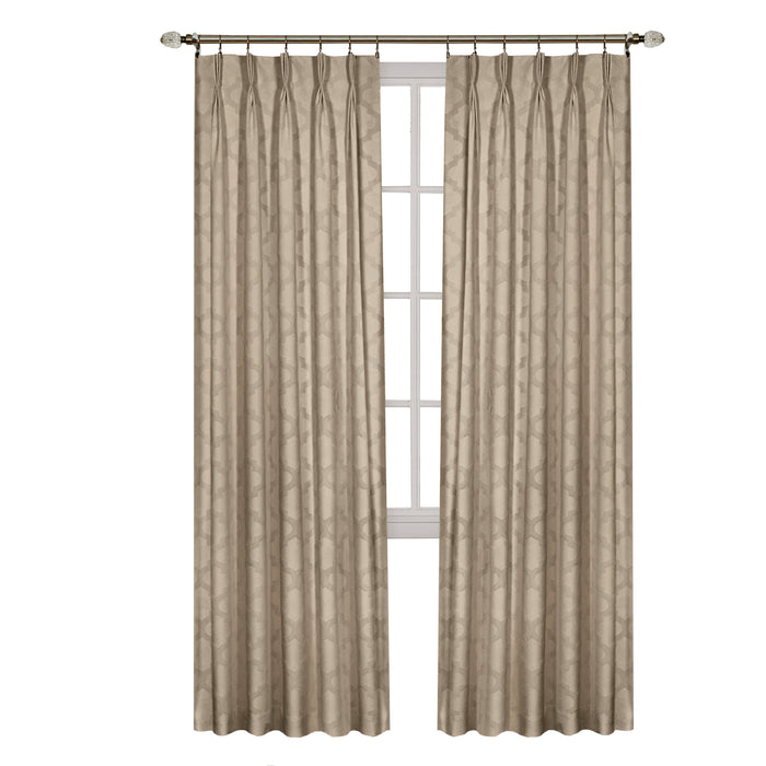 Pinch Pleat Window Curtain Panel - Room Darkening Velvet Fabric, Back Tab/Rod Pocket/Clip Rings Hanging Options, Masterpieces Brand