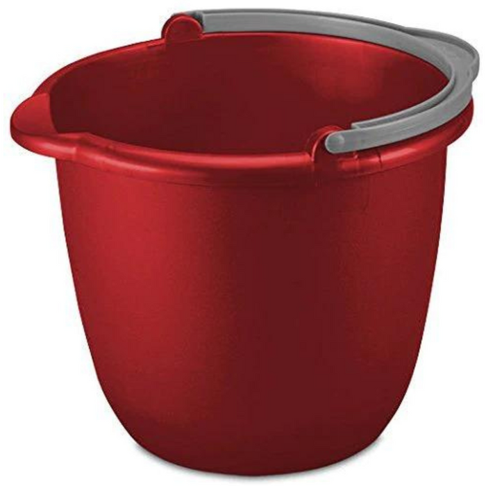 10QT (9.5L) Heavy Duty Sturdy Spout Pail Bucket with Durable Grip Handle for Cleaning, Mopping, Projects, Storage, Paint