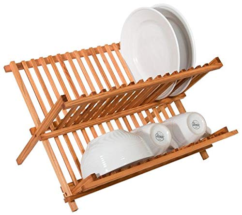 Joey'z 3-Pc Extra Large Dish Drying Rack with Drainboard and Utensil Holder  Set, Red 