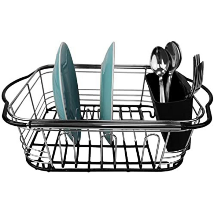 Joey'z 3-Pc Extra Large Dish Drying Rack with Drainboard and