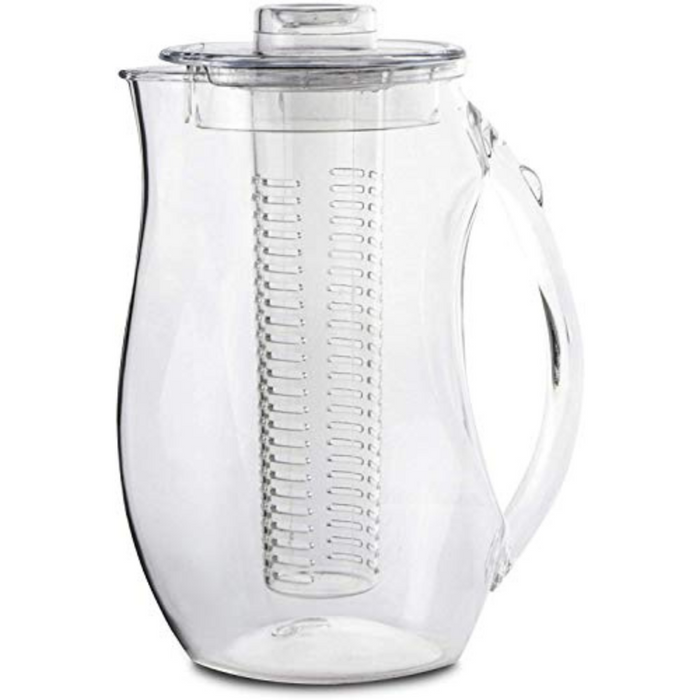 Water Infuser Pitcher – Fruit Infuser Water Pitcher by Home Essentials & Beyond – Shatterproof Acrylic Pitcher – Elegant Durable Design – Ideal for
