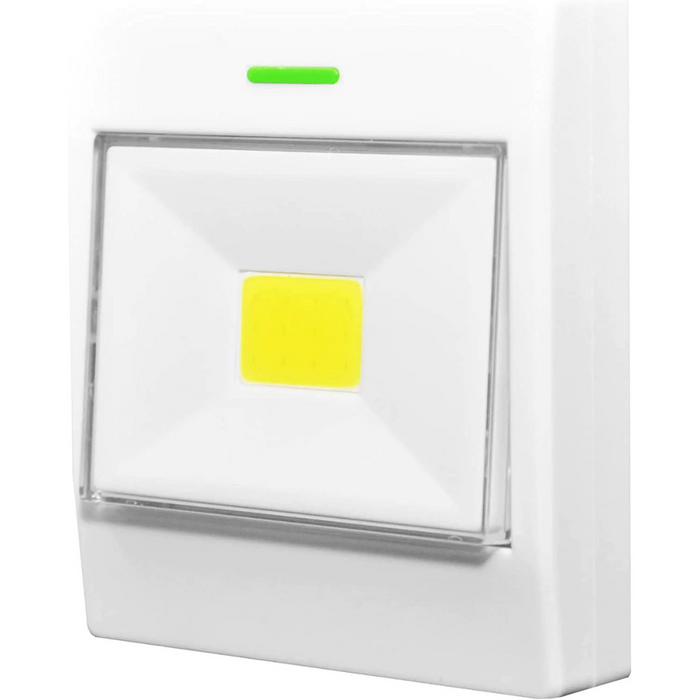 LiteSaver II Portable Stick On Magnetic Light Switch COB LED - 200 Lumen Night Light, Closet, Under Cabinet, Emergency - Batteries Included