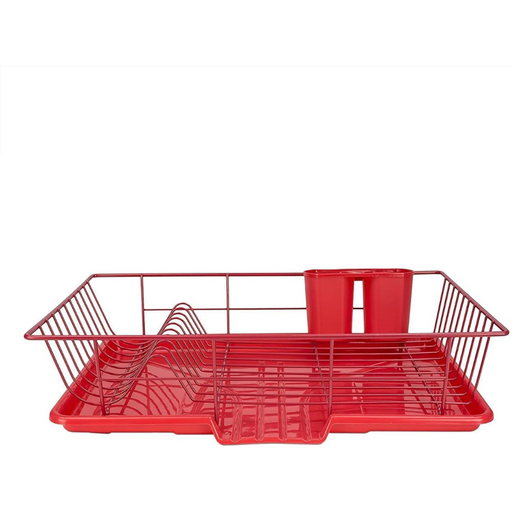 Rubbermaid Sink Set with Dish Drying Rack, Drainboard, Sponge Caddy, and  Brush, Red, 4-Pieces in 2023