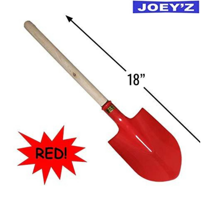 Heavy Duty Wooden Kids Sand Beach Shovel with Plastic Spade & Handle - Colors may VARY- 18", Single Shovel - 18" Shovel with Handle)