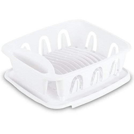 Tribello Sink Dish Drying Rack, Heavy Duty Hard Plastic Drainer for Kitchen  Counter with Drainboard Set, Silverware Holder - 18 x 13 6 (Black)