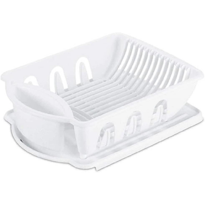 HERJOY Dish Drying Rack, Detachable 2 Tier Dish Rack and Drainboard Set,  Large Capacity Dish Drainer Organizer Shelf with Utensil Holder, Cup Rack  for Kitchen Counter, White MSRP $39.99 Auction