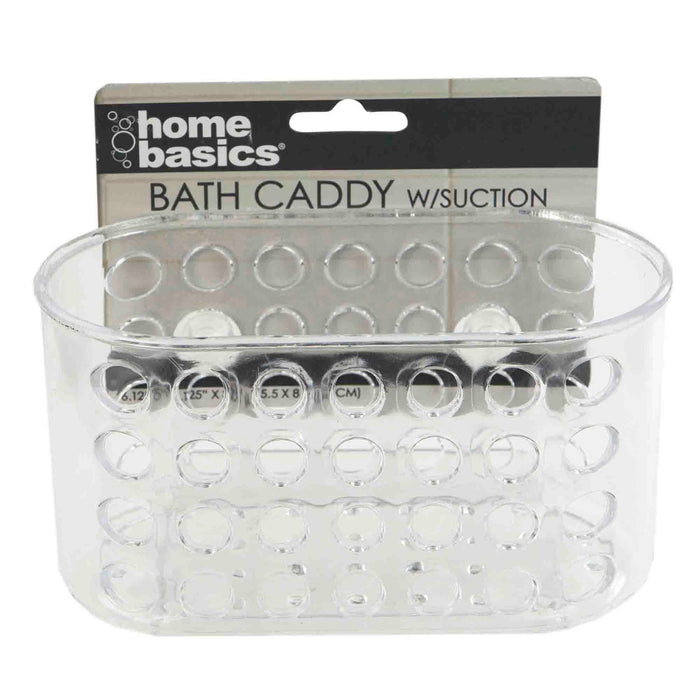 Wide Bath Caddy/Shower Basket Soap Holder with Suction Cups