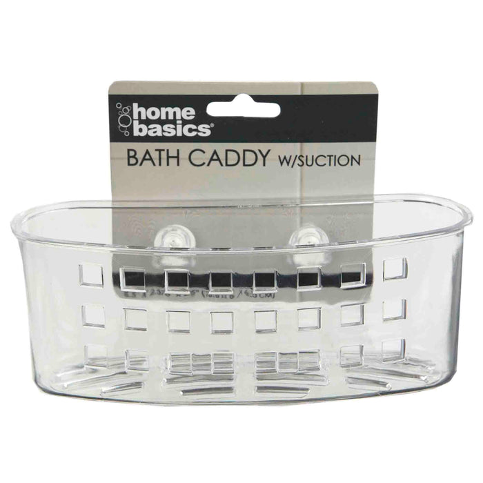 Wide Bath Caddy/Shower Basket Soap Holder with Suction Cups